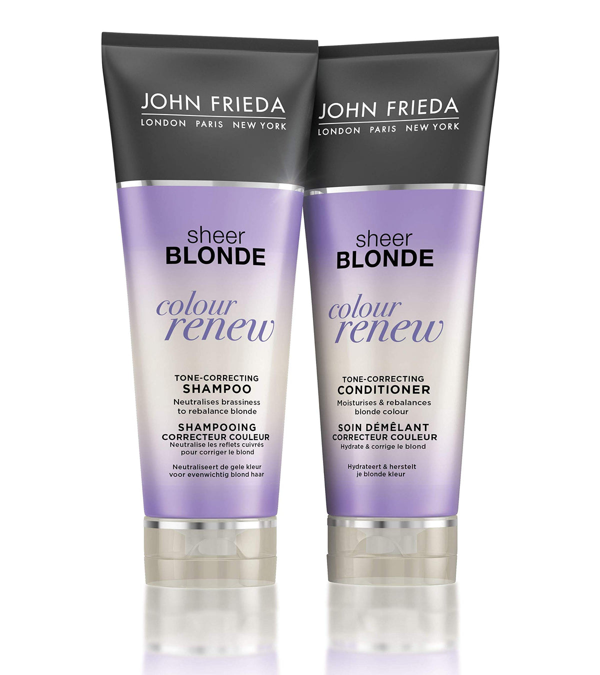 John Frieda Sheer Blonde Duo Set Shampoo & Conditioner, 8.45 Oz, Tone-Correcting Formula