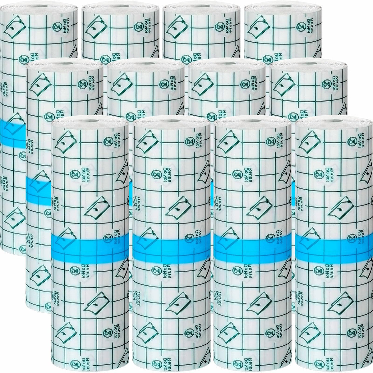 Beieverluck 12 Rolls Waterproof Tattoo Aftercare Bandage - 6&quot; X 4.4 Yards Healing Wrap