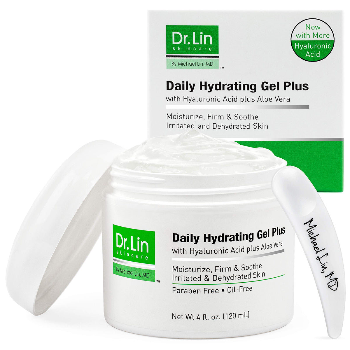 Dr. Lin Skincare Daily Hydrating Gel - Oil-Free Moisturizer For Dry, Acne-Prone Skin - 4 Oz