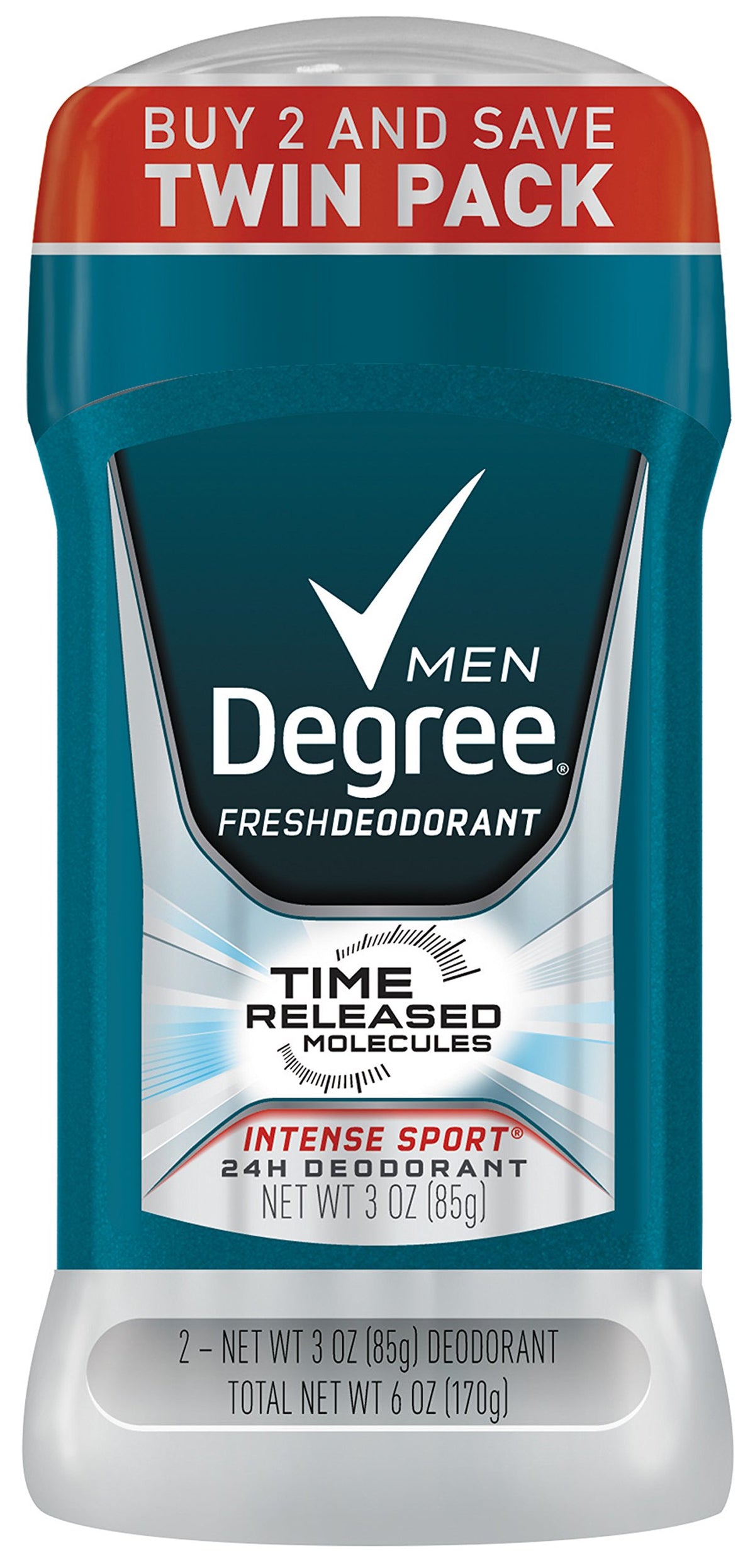 Degree Men Fresh Deodorant, Intense Sport, 3 Oz, Pack Of 2 - Long-Lasting Protection