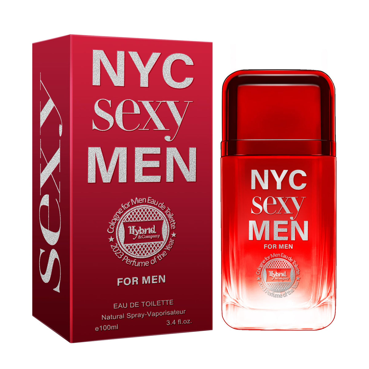 Hybrid & Company Eau De Toilette For Men, 3.4 Fl Oz - Sexy & Natural Spray