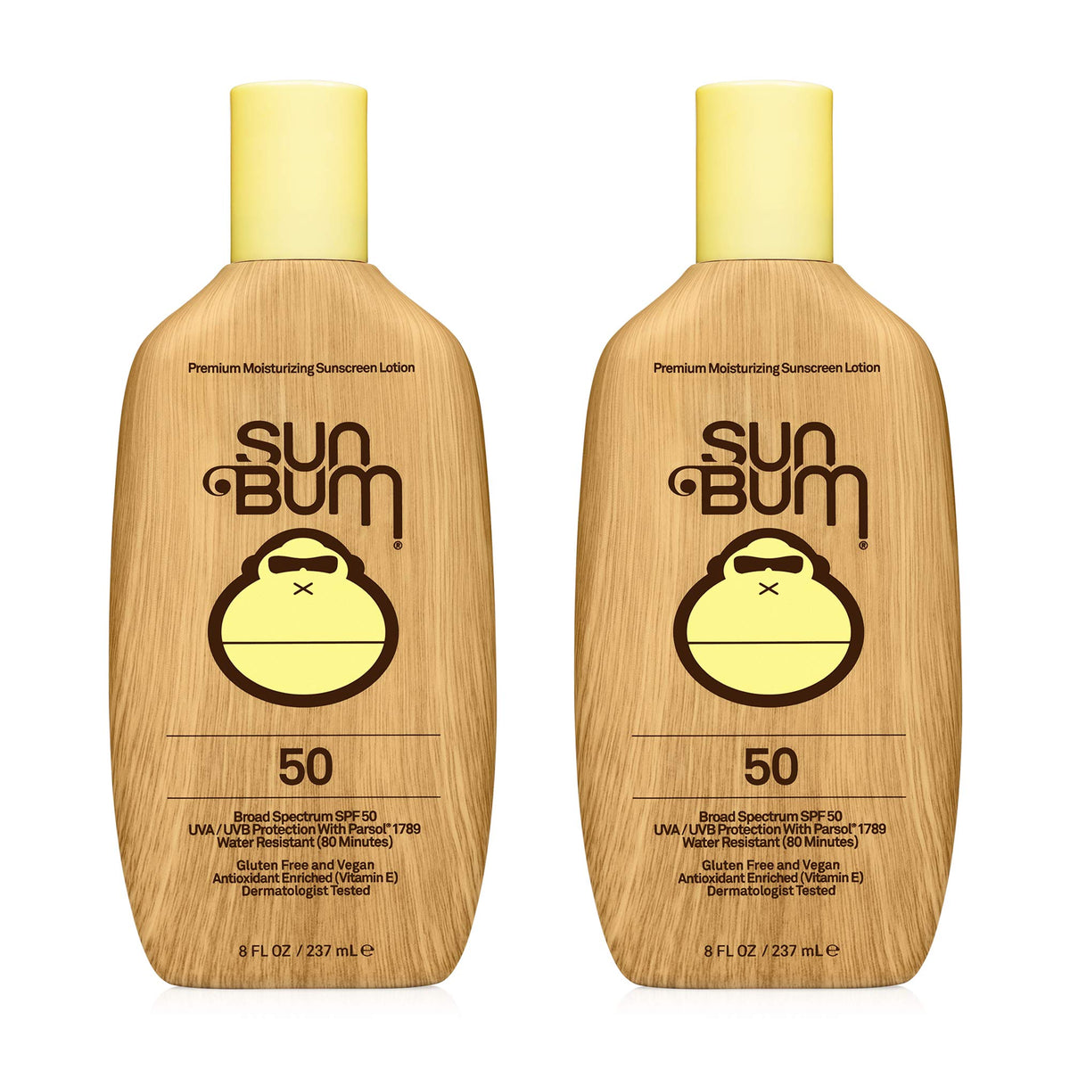 Sun Bum Spf 50 Sunscreen Lotion, Vegan & Reef Friendly, 8 Fl Oz (2 Pack) - Moisturizing Uva/