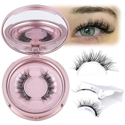 ALICROWN Magnetic Eyelashes - Wispy Cat Eye Lashes with Applicator, No Glue, 1 Pair, Black