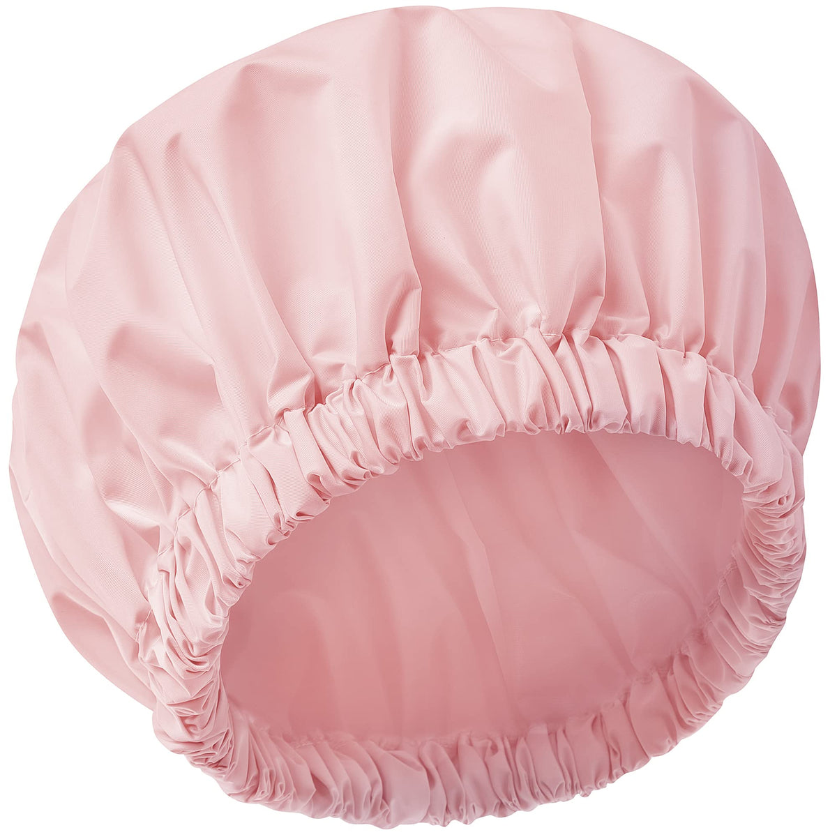 Edoneery Pink Reusable Shower Cap For Women, Waterproof Hair Bonnet For Long Hair & Braids