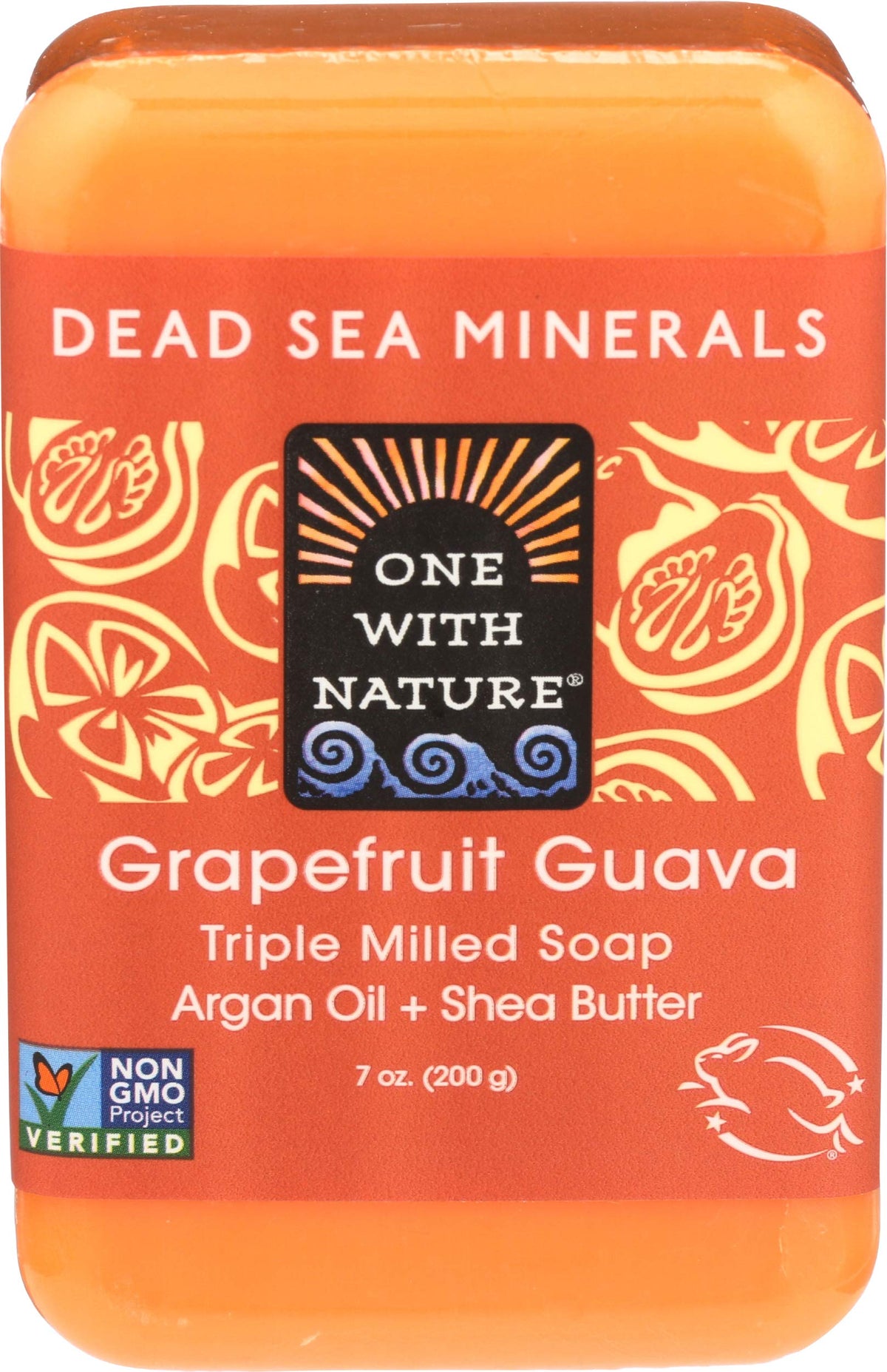 One With Nature Grapefruit Guava Dead Sea Mineral Soap - 7 Ounce Bar