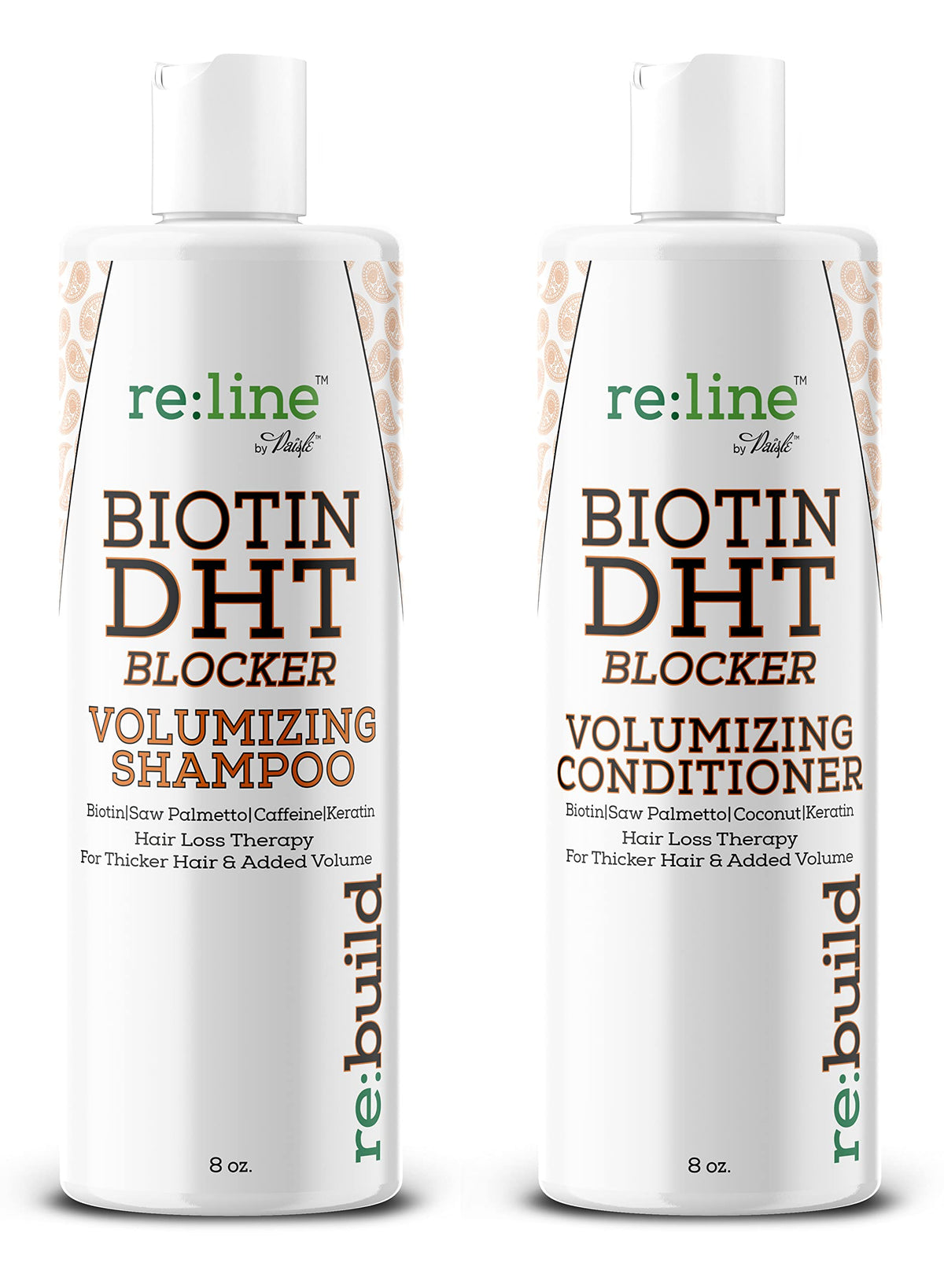 Paisle Botanics Biotin Dht Blocker Shampoo & Conditioner For Hair Growth - 8 Fl Oz (Pack Of 2)