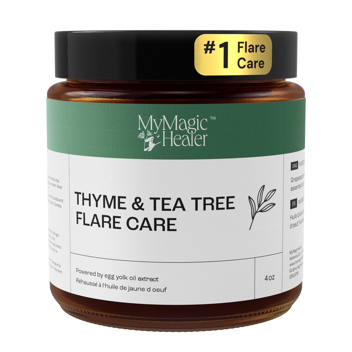 Mymagichealer Thyme & Tea Tree Flare Care For Cystic Acne & Razor Bumps, 4 Oz