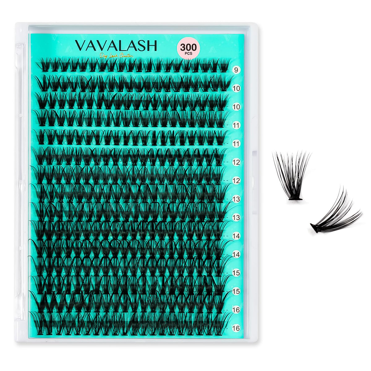 VAVALASH 300Pcs Lash Clusters 30D Faux Mink Individual DIY Eyelash Extensions 9-16mm