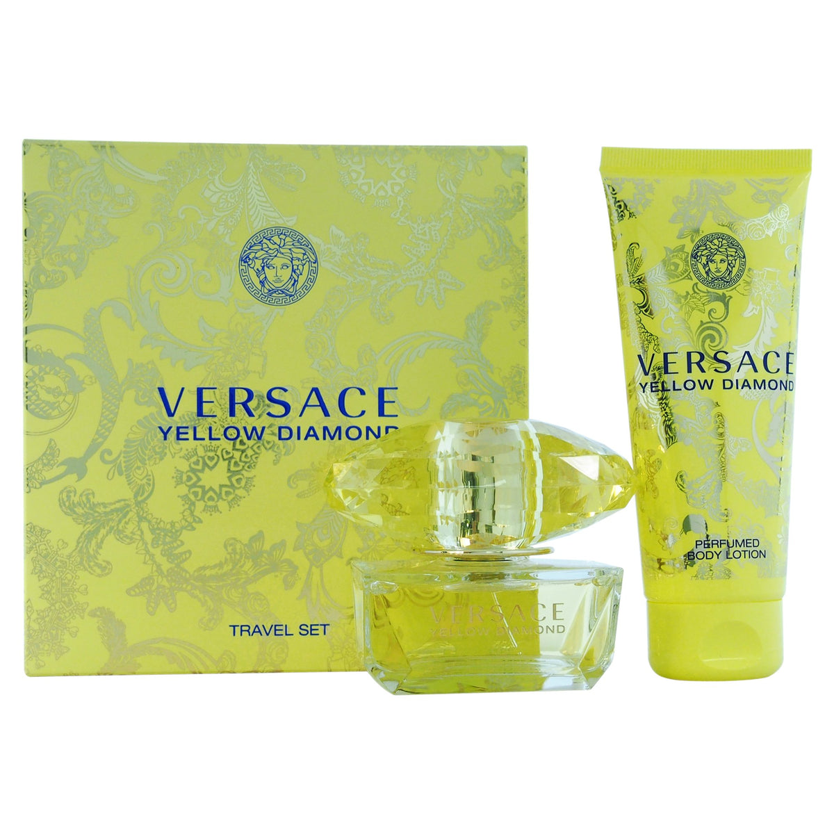 Versace Yellow Diamond Gift Set For Women - Eau De Toilette Spray & Body Lotion, 5.07 Fl Oz