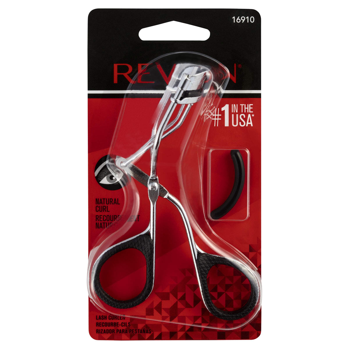 Revlon Eyelash Curler - Silver Silicone Tool For Natural Lash Look, 1 Stück