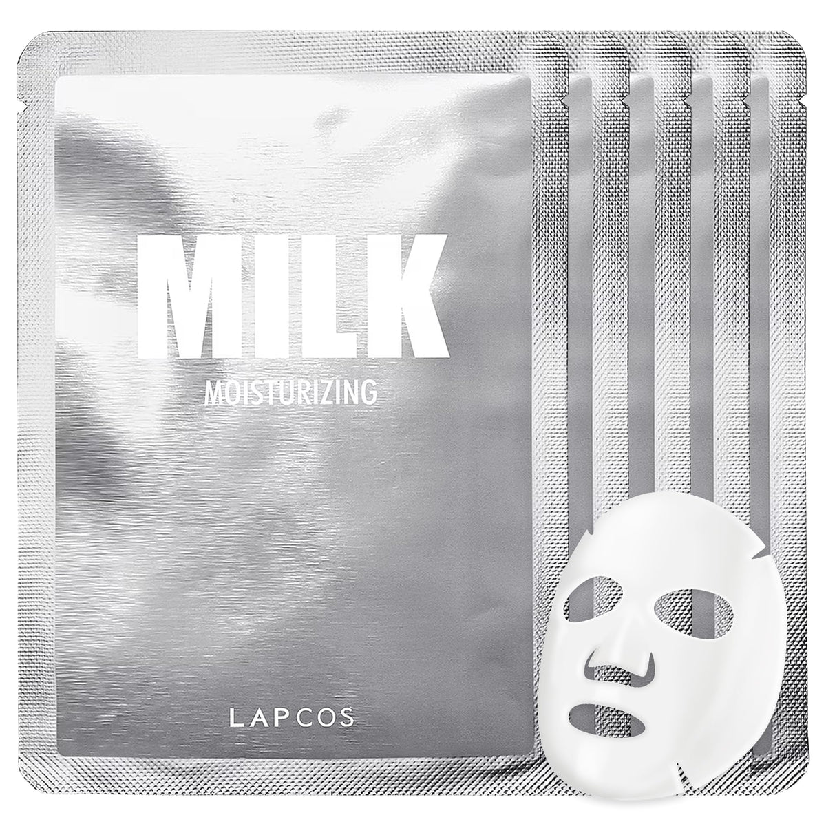 Lapcos Milk Sheet Mask 5-Pack - Moisturizing Daily Face Mask For Dry Skin, Korean Beauty Favorite