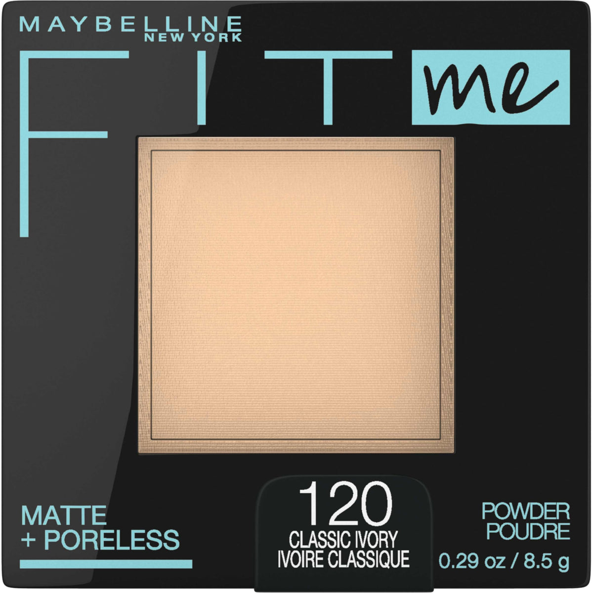 Maybelline Fit Me Matte + Poreless Pressed Powder, Classic Ivory, 0.29 Oz – Makeup & Setting Powder