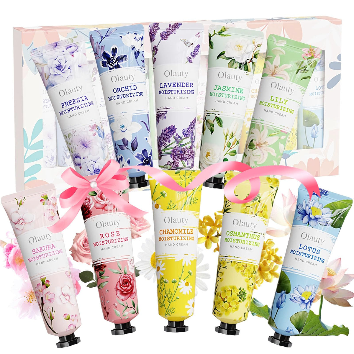 Eakroo 10 Pack Hand Cream Travel Size - Moisturizing Lotion For Dry Hands, Gifts & Favors