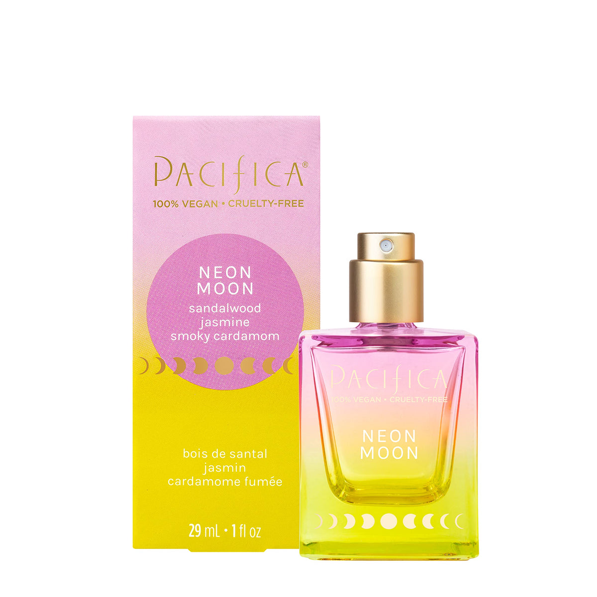 Pacifica Beauty Neon Moon Spray Perfume, 1 Fl Oz - Energetic Sandalwood & Jasmine, Vegan Eau De Toilette