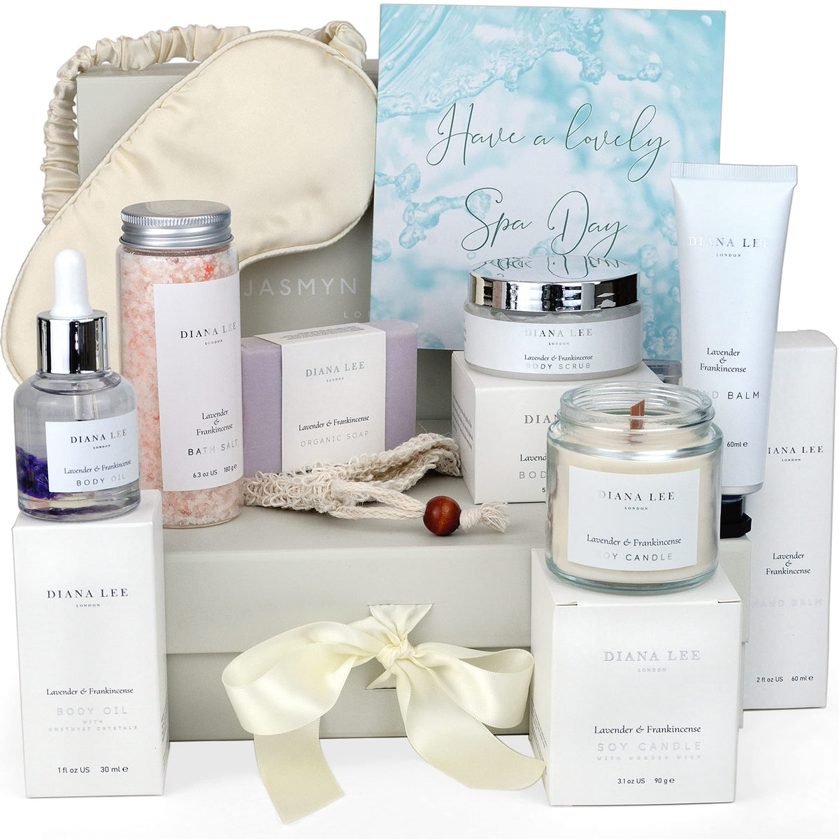 Luxury Bath Gift Set By Jasmyn & Greene - 10 Spa Gifts With Lavender & Frankincense For Women