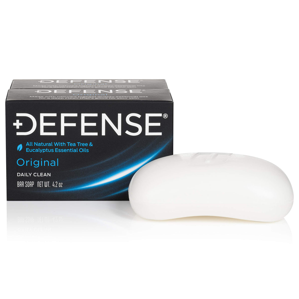 Defense Soap 2Pk Tea Tree Bar Soap For Men - All Natural, Skin Health, Eucalyptus Oil