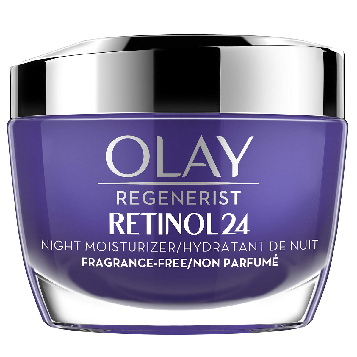 Olay Regenerist Retinol 24 Night Moisturizer, Fragrance Free, 1.7 Fl Oz