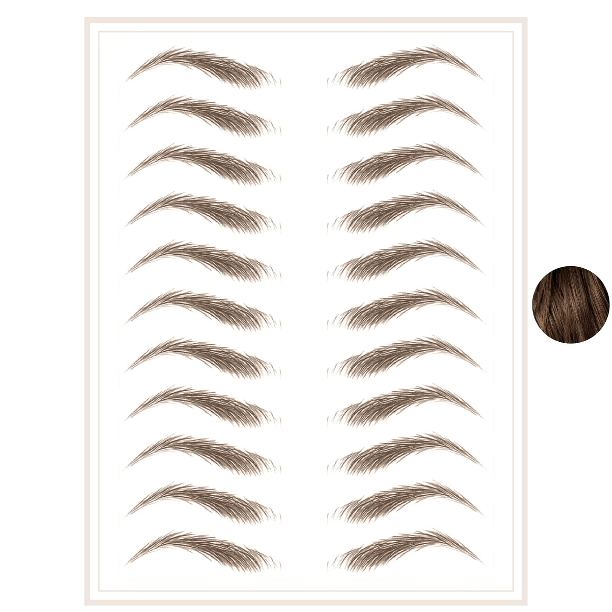 Brows By Bossy Medium Brown Temporary Eyebrow Tattoos - Waterproof Peel Off Stickers For All Genders