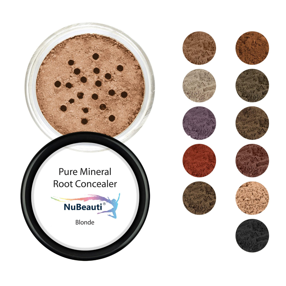 Nubeauti Hair Root Touch Up Powder, Blonde - 11 Shades, Zero Fragrance, Talc Or Parabens