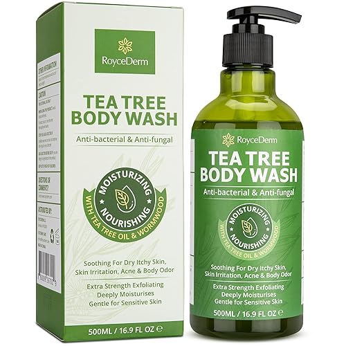 Roycederm Antifungal Body Wash 16.9 Fl Oz - Tea Tree, Antibacterial For Tinea Versicolor & Acne