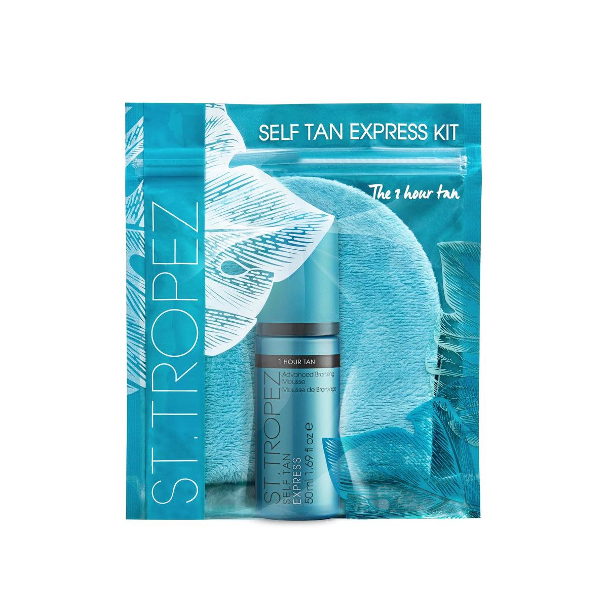 St.Tropez Self Tan Express Mini Kit - Travel Size Mousse 1.69 Fl Oz, Streak-Free, Vegan