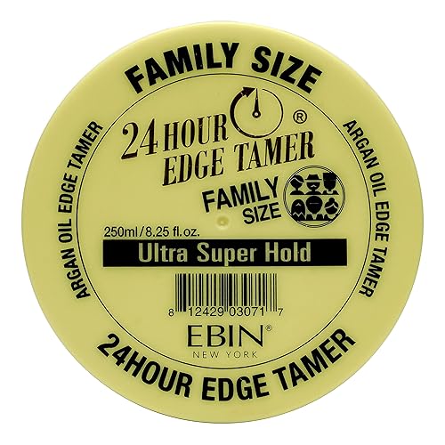 EBIN NEW YORK 24 Hour Edge Tamer, Ultra Hold, 8.25 Oz - No Flaking, Shine with Argan