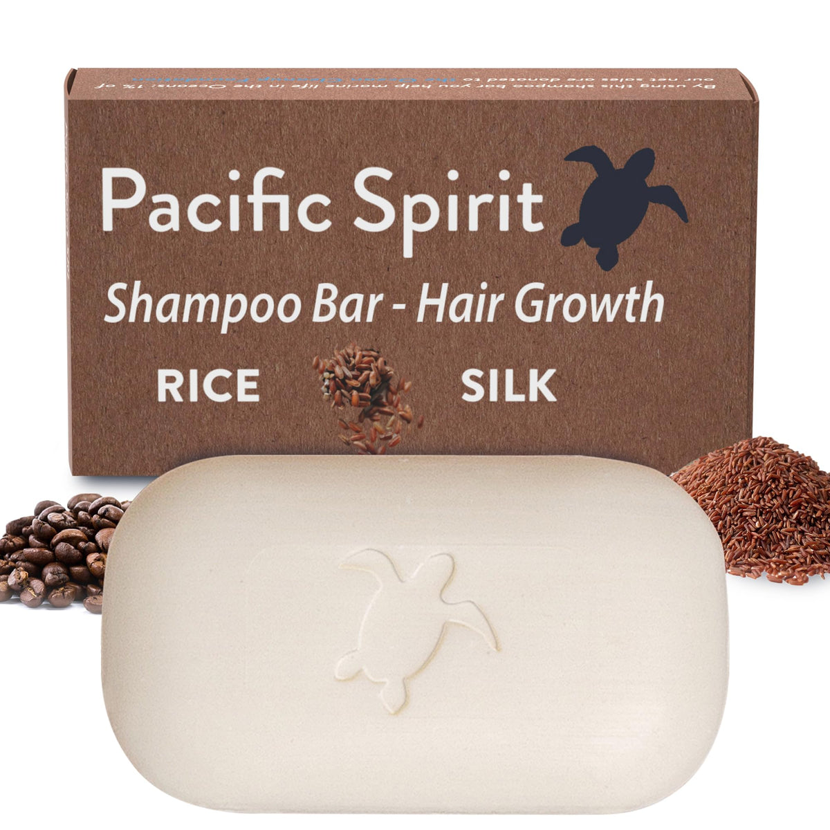 Pacific Spirit Rice Shampoo Bar - Hair Growth, Volumizing, Moisturizing, Sls & Cruelty Free, 3.