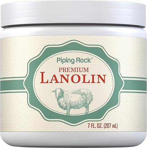 Piping Rock Lanolin Nipple Balm, 7 fl oz – Soothing Pure Skin Ointment for Nursing Mothers