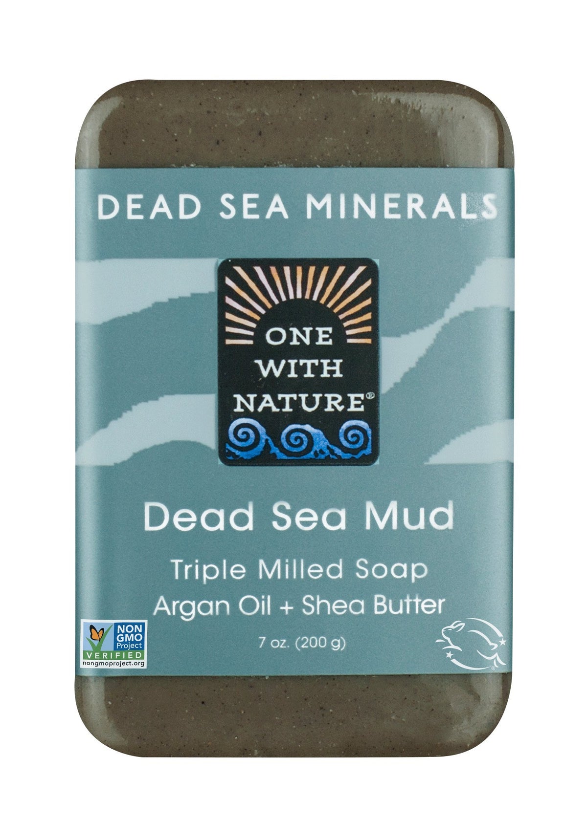 One With Nature Dead Sea Mud Soap With Minerals, 7 Ounce Bar For Skin Nourishment