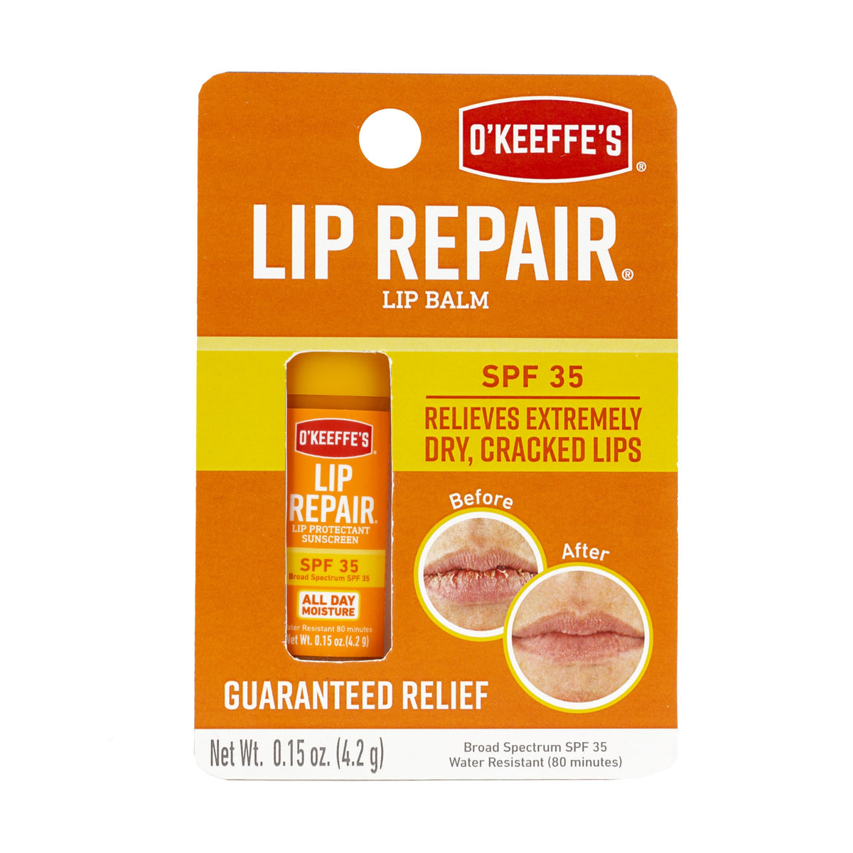 O'Keeffe'S Lip Repair Spf 35 Lip Balm Stick - Clear - 1 Pack Moisturizing Protection