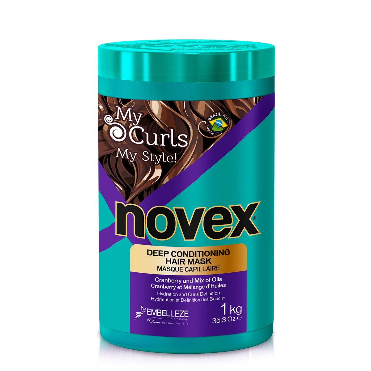 Novex My Curls Deep Conditioning Mask, 35 Oz - Infused With Oils & Cranberry Extract For All Curls