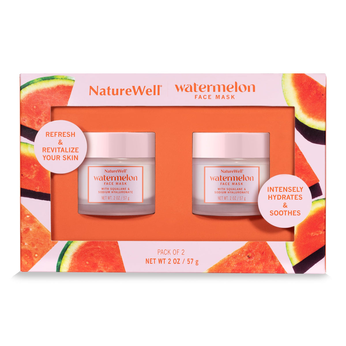 Nature Well Watermelon Face Mask - Hydrating, Radiant Complexion, 2 Oz (Pack Of 2)