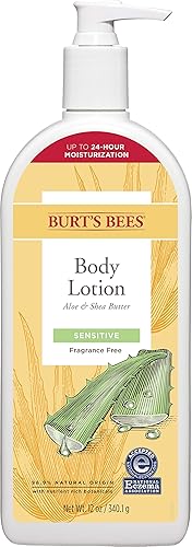 Burt'S Bees Sensitive Skin Body Lotion With Aloe & Shea Butter, 12 Oz