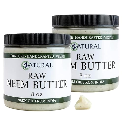 Zatural Organic Neem Butter & Coconut Oil - 16 oz for Sensitive, Itchy Skin, 2 Pack