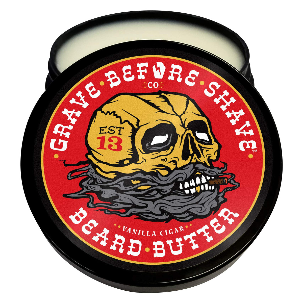 Grave Before Shave Beard Butter - Cigar Blend, 4Oz Moisturizing Beard Care