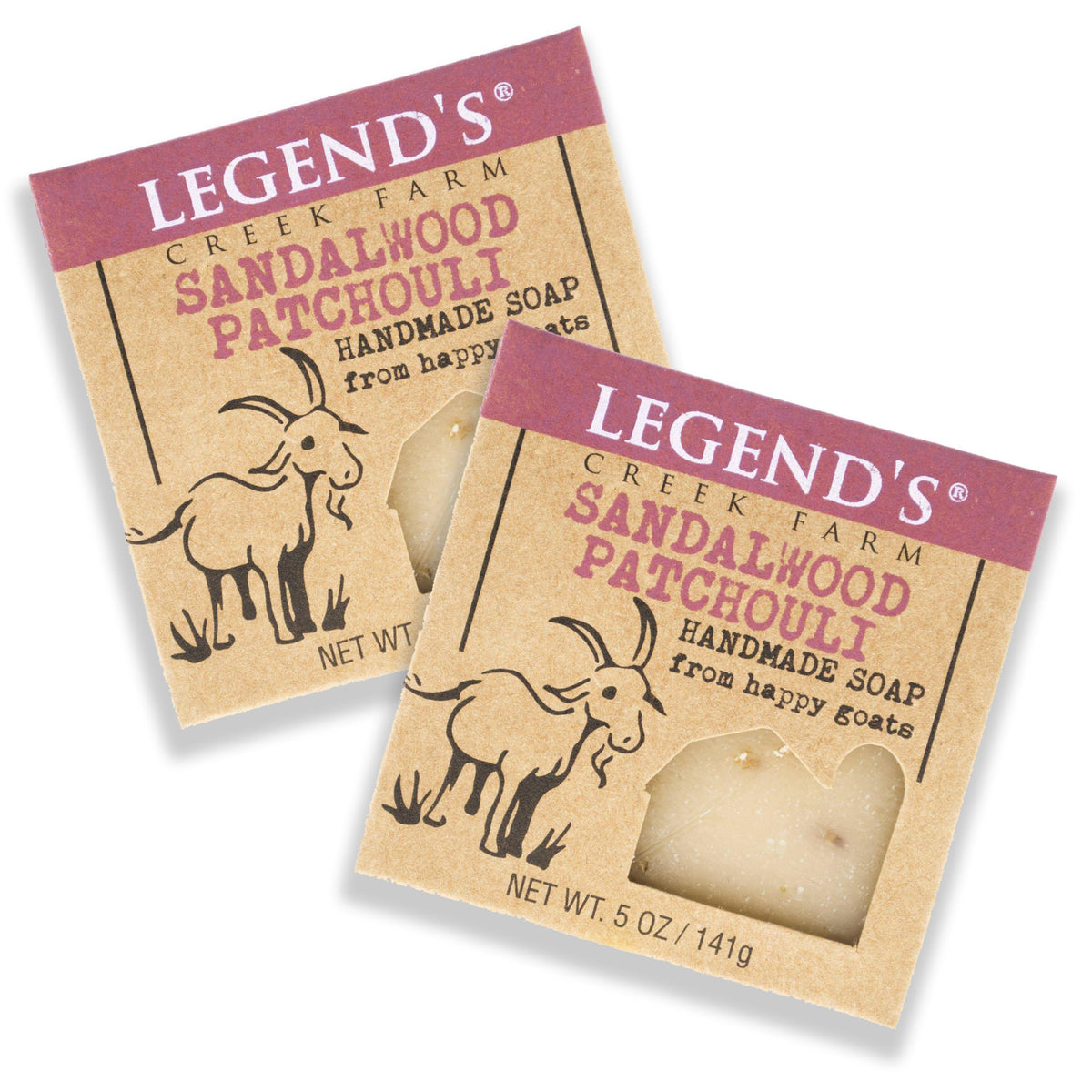 Legend'S Creek Goat Milk Soap - Cleansing & Moisturizing Bar For Sensitive Skin, Sandalwood Patchouli, 5 Oz (