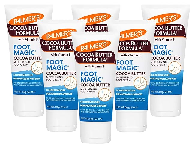 Palmers Cocoa Butter Foot Magic Moisturizer Cream 2.1 Oz - Pack Of 6, Deep Hydration For Feet