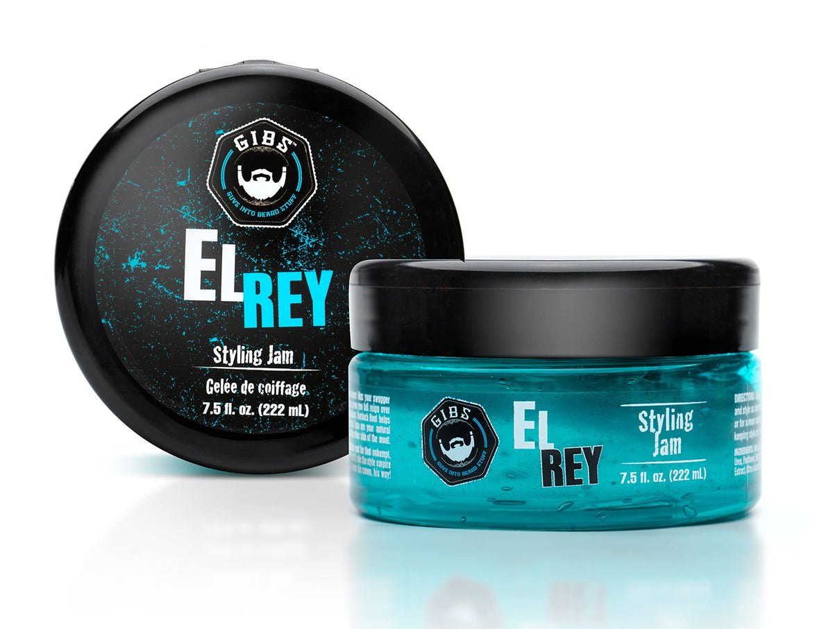 Gibs Grooming El Rey Styling Jam For Men, Blue, 7.5 Fl Oz - Hair Styling Gel