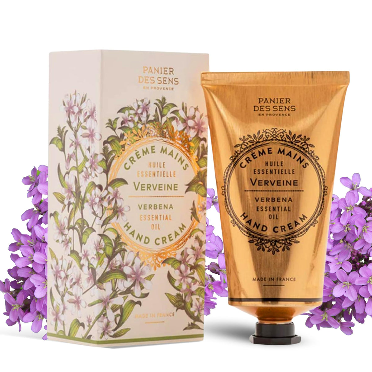 Panier Des Sens Hand Cream - Verbena & Shea Butter, 97% Natural, Moisturizer For Dry Hands, 2.