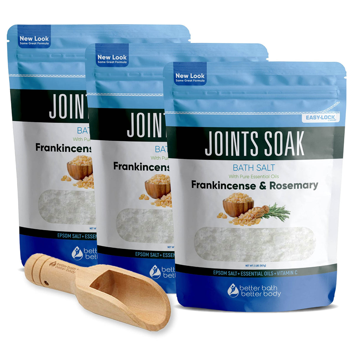 Better Bath Better Body Joints Bath Soak 3 Pack - Epsom Salt With Rosemary & Frankincense