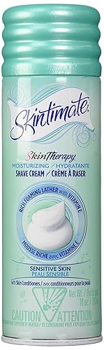 Skintimate Skintherapy Moisturizing Shaving Cream, Sensitive, 10 Oz For Smooth Skin