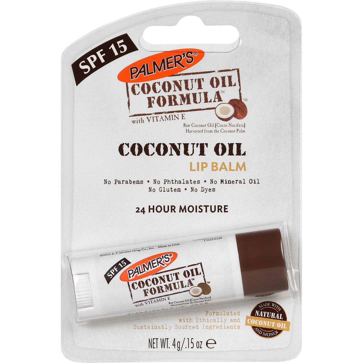 Palmer'S Coconut Oil Lip Balm Spf 15, 0.15 Oz - Moisturizing & Protective Balm