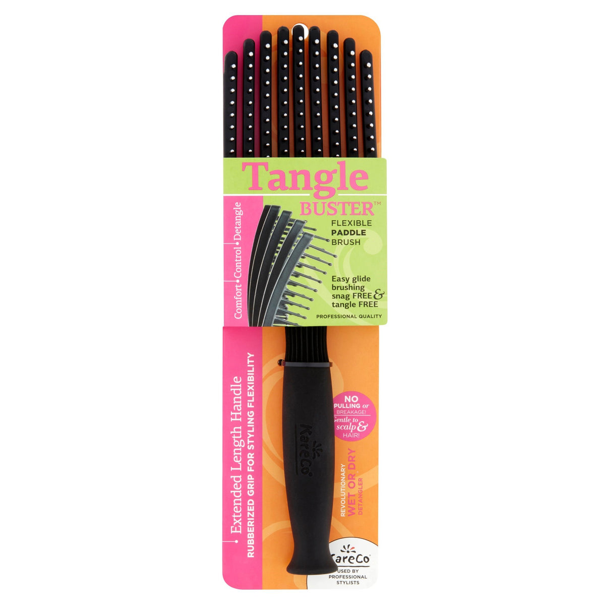 Anicemoon Tangle Buster Brush For Sensitive Scalps - Gentle, Easy Glide For Wet & Dry Hair, Black