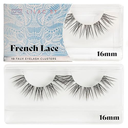 Lilac St. French Lace Faux Eyelash Clusters 16Mm - Lightweight, Cruelty-Free, Vegan, 10 L