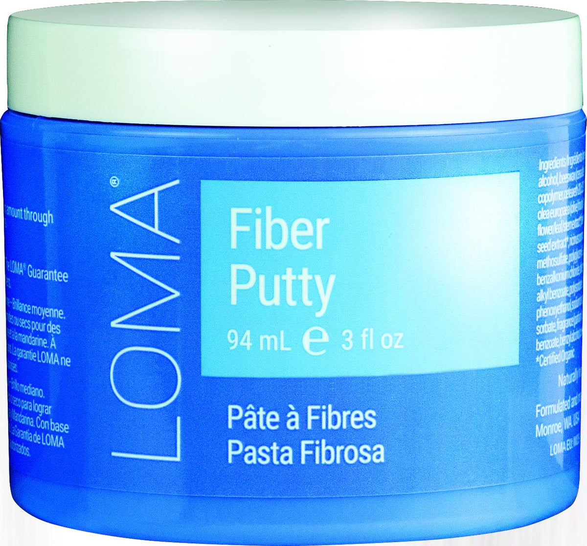 Loma Fiber Putty, 3 Oz - White Texturizing Hair Styling Product By Loma Hair Care