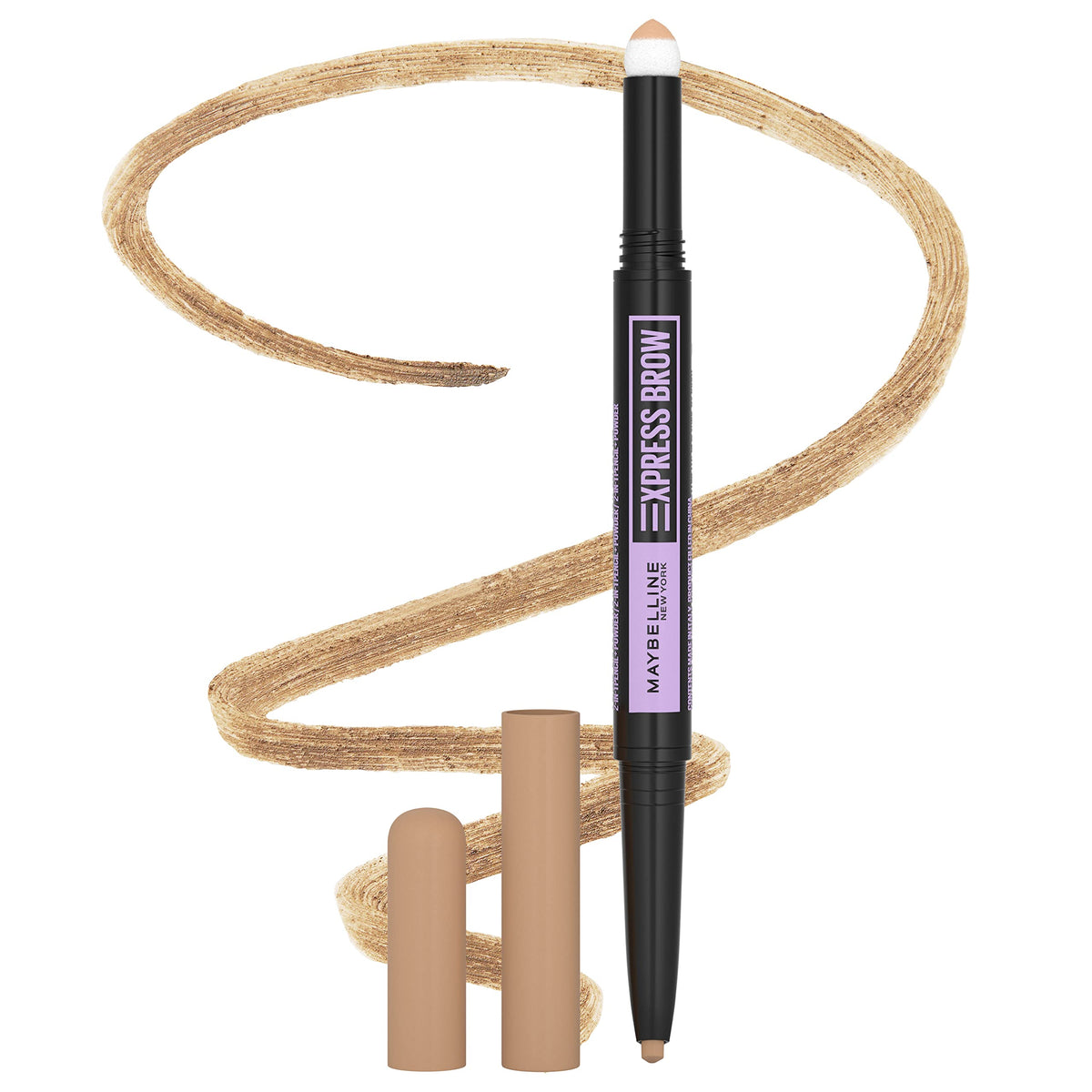 Maybelline Express Brow 2-In-1 Pencil & Powder, Light Blonde, 0.02 Oz Eyebrow Makeup