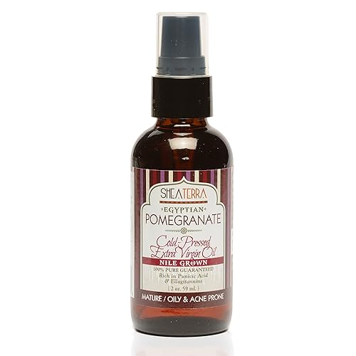 Shea Terra Egyptian Pomegranate Oil - Organic, Cold-Pressed, Anti-Aging, 2 oz