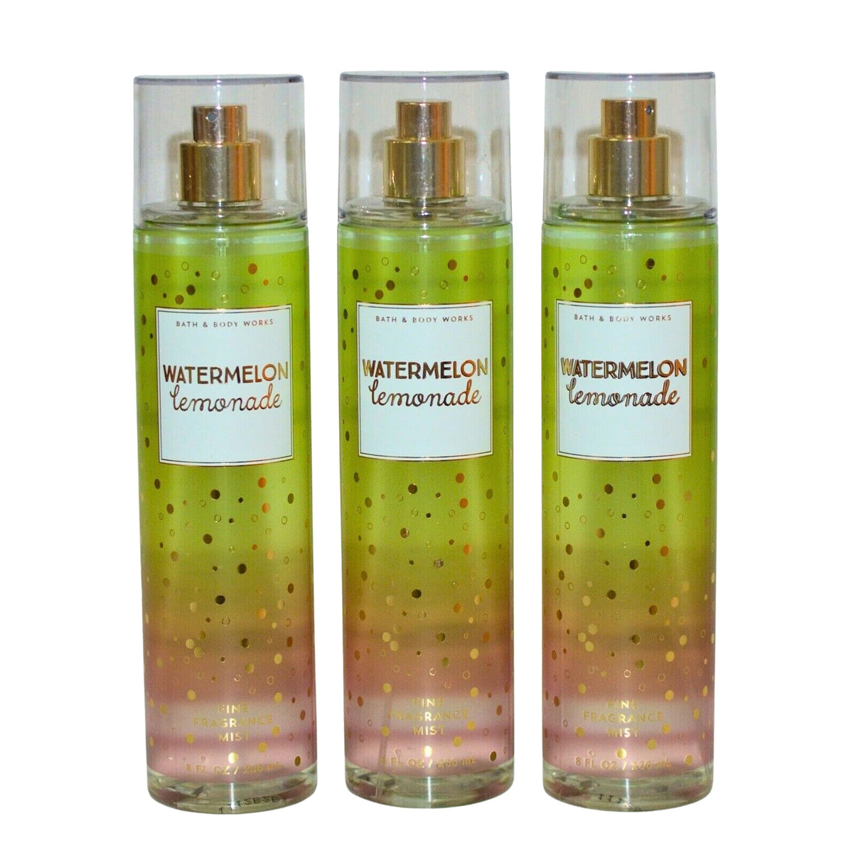 Bath & Body Works Watermelon Lemonade Fragrance Mist 3-Pack, 8Oz Each - Refreshing & Long-Lasting