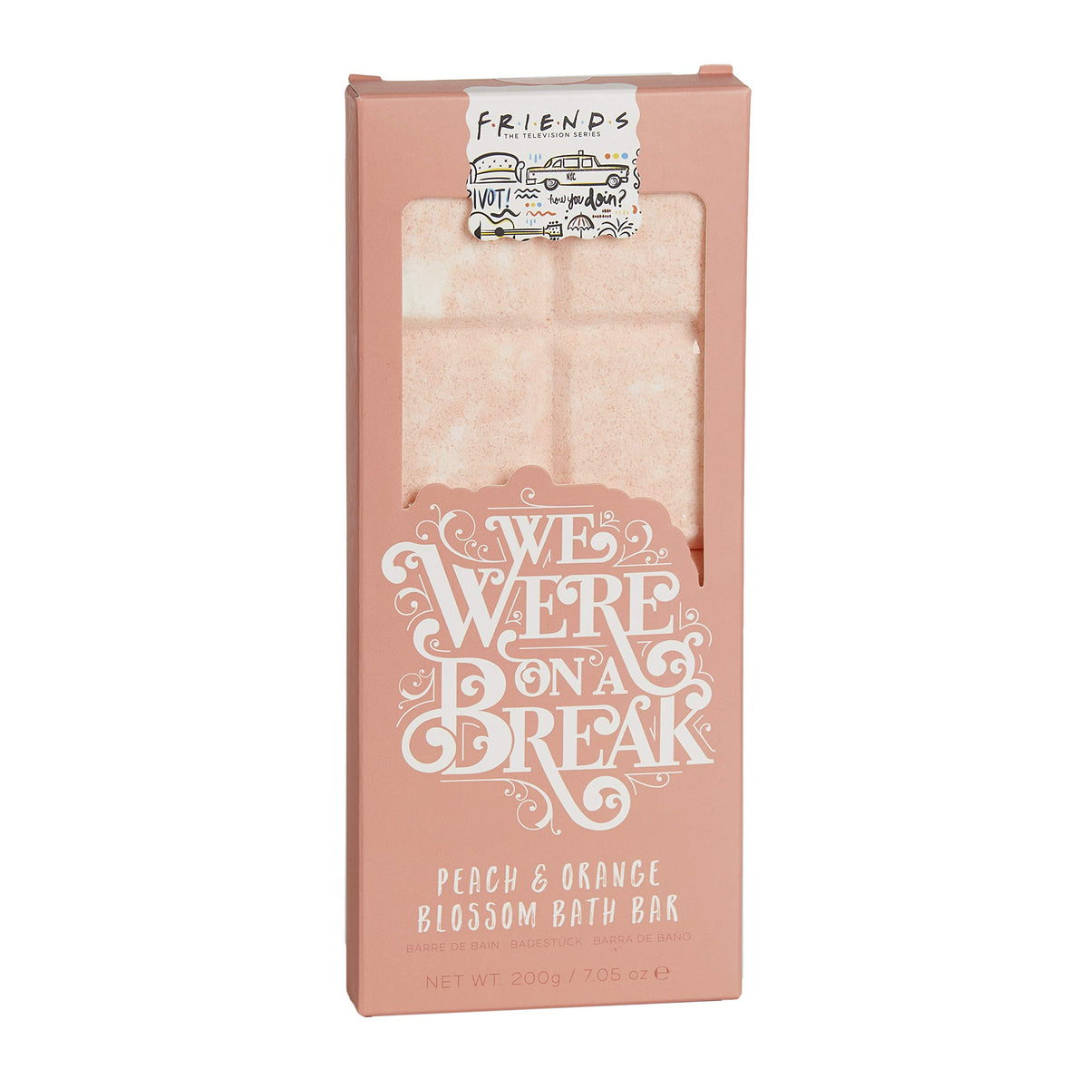 Paladone Friends We Were On A Break Bath Bar - Peach & Orange Blossom Scented, 1 Count