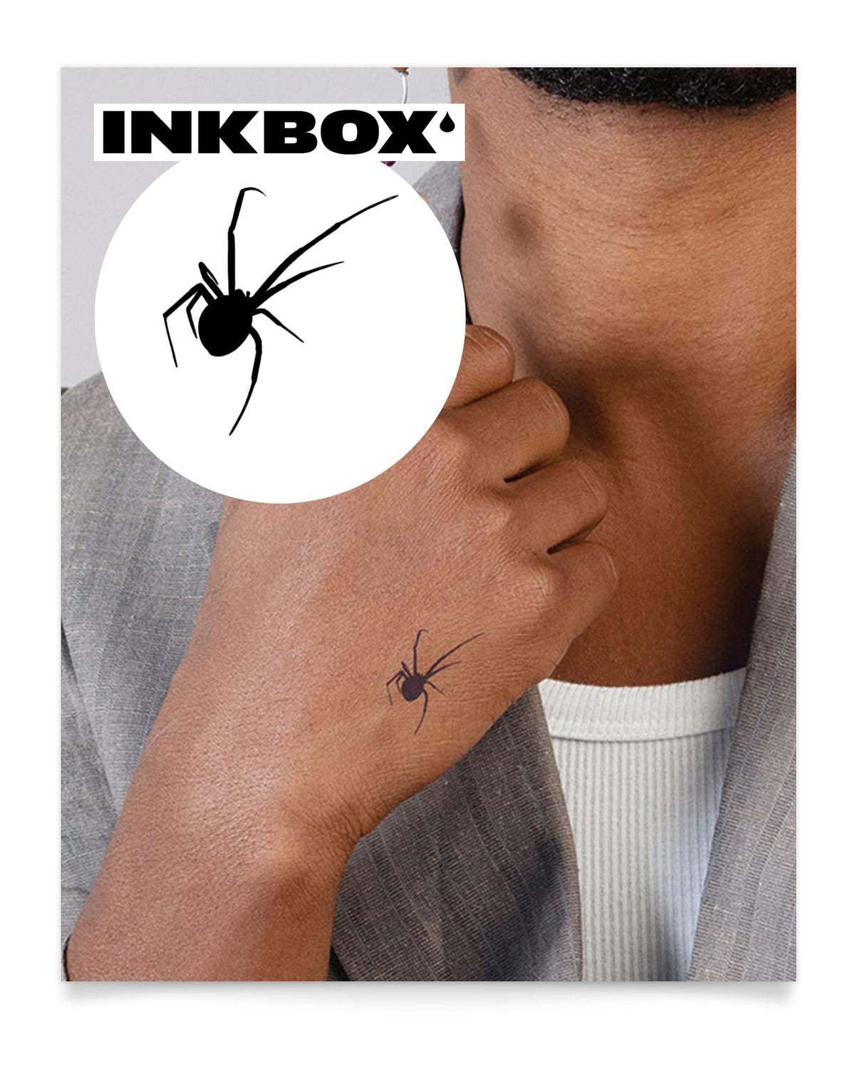 Inkbox Semi-Permanent Temporary Tattoo - Itty Bitty 2X2In, Water-Resistant, Lasts 1-